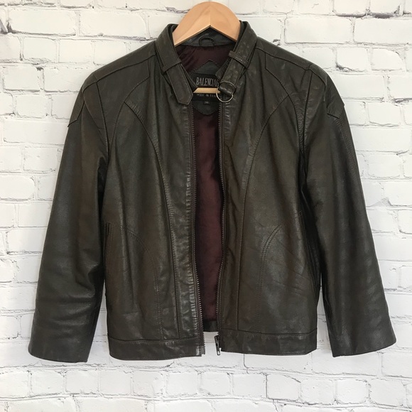 none Jackets & Blazers - FAUX leather brown vintage jacket (NOT REAL)